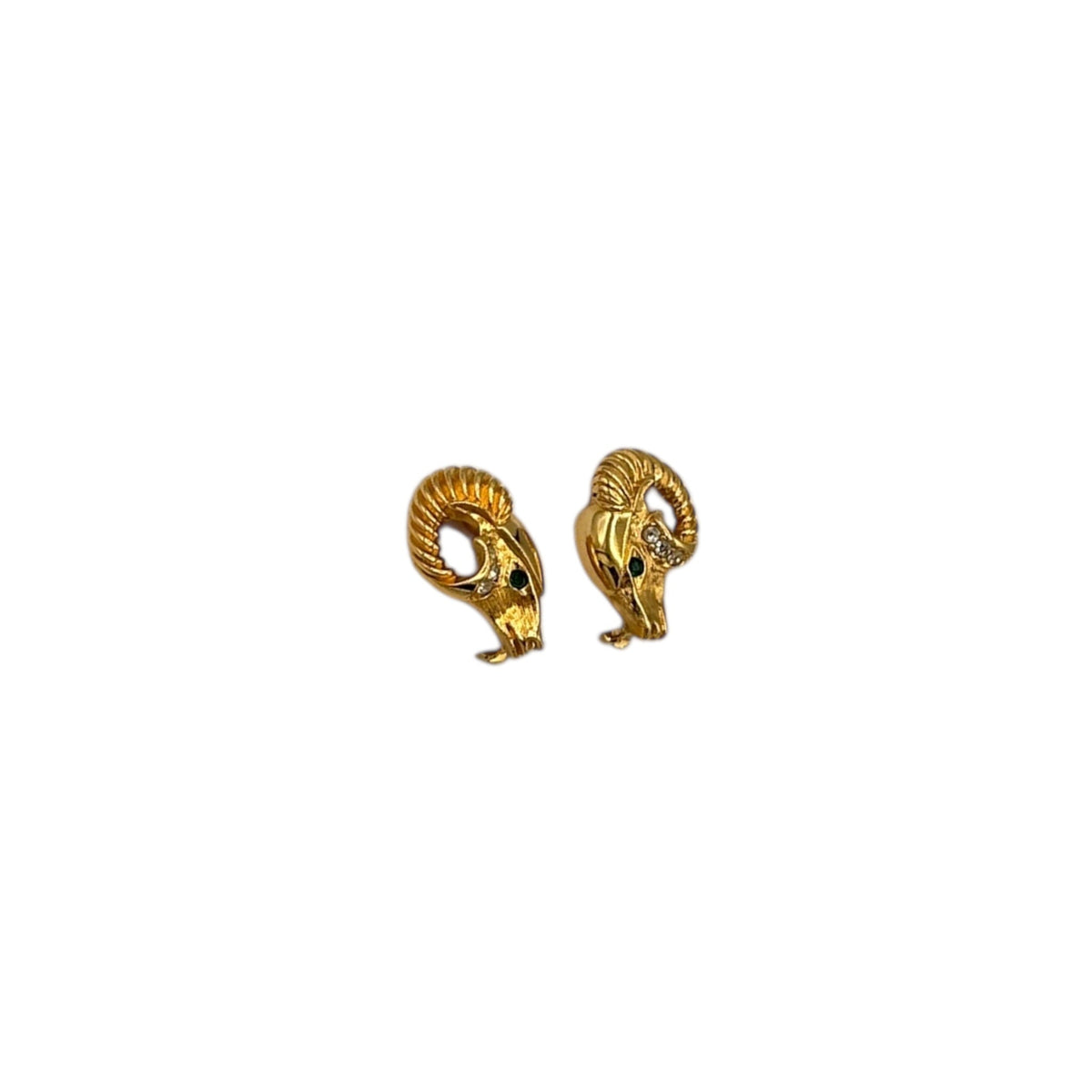 EarringsKenneth Jay Lane KJL Gold Ram Head Clip - On Earrings