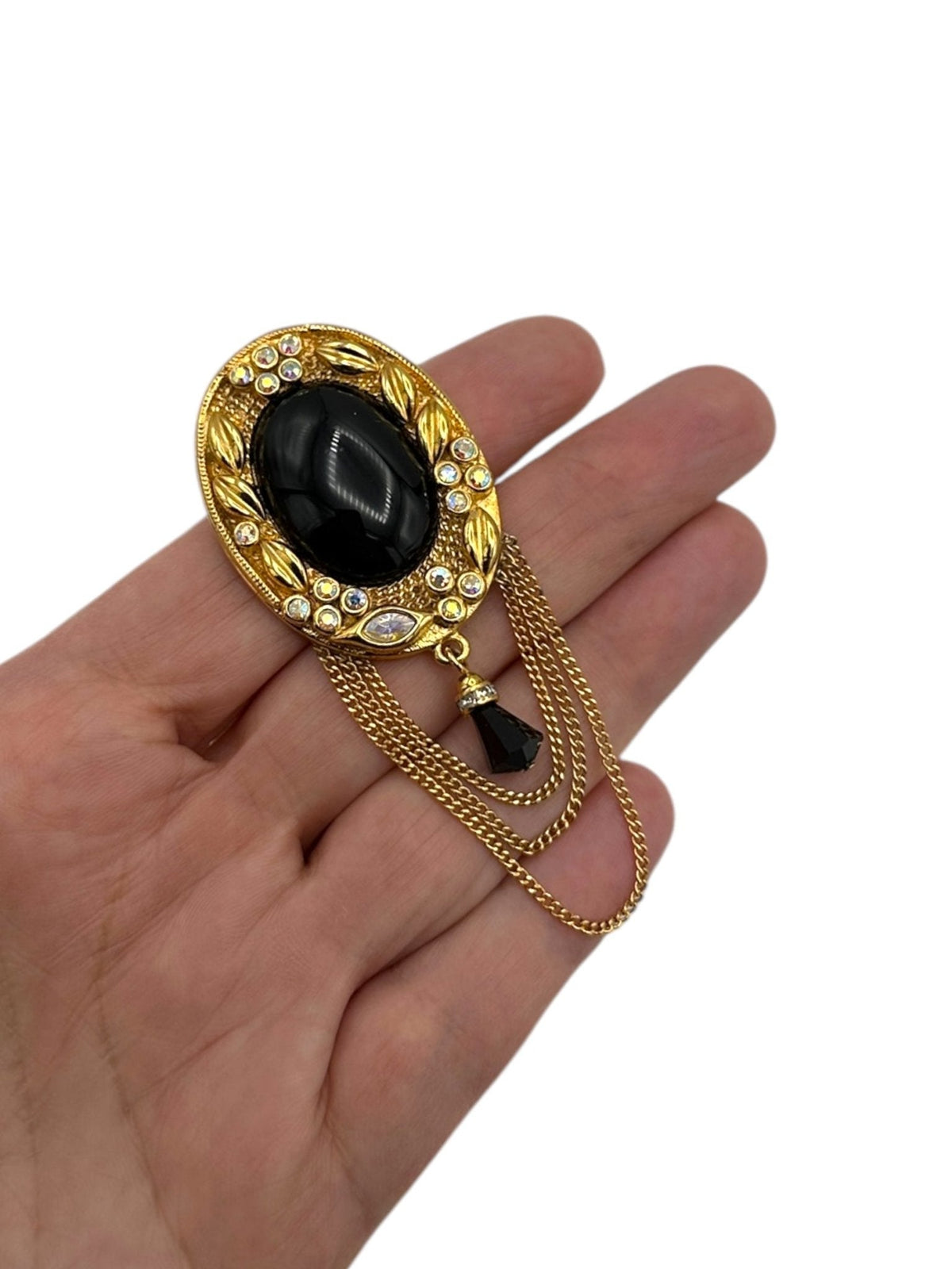Kenneth Jay Lane KJL Victorian Revival Brooch - 24 Wishes Vintage Jewelry