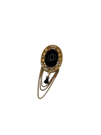 Kenneth Jay Lane KJL Victorian Revival Brooch - 24 Wishes Vintage Jewelry