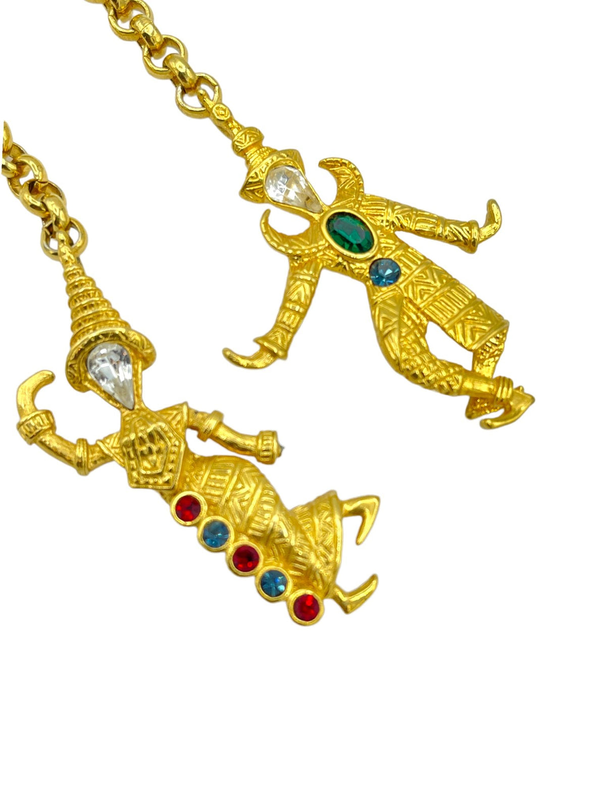 Kenneth Jay Lane KJL Vintage Jewelry Gold Pagoda Thai Dancers Charm Brooch or Pendant - 24 Wishes Vintage Jewelry