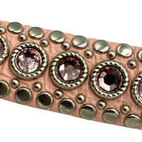 AccessoriesKippys Pink Leather Western Statement Belt Y2k Crystal Buckle Size 32