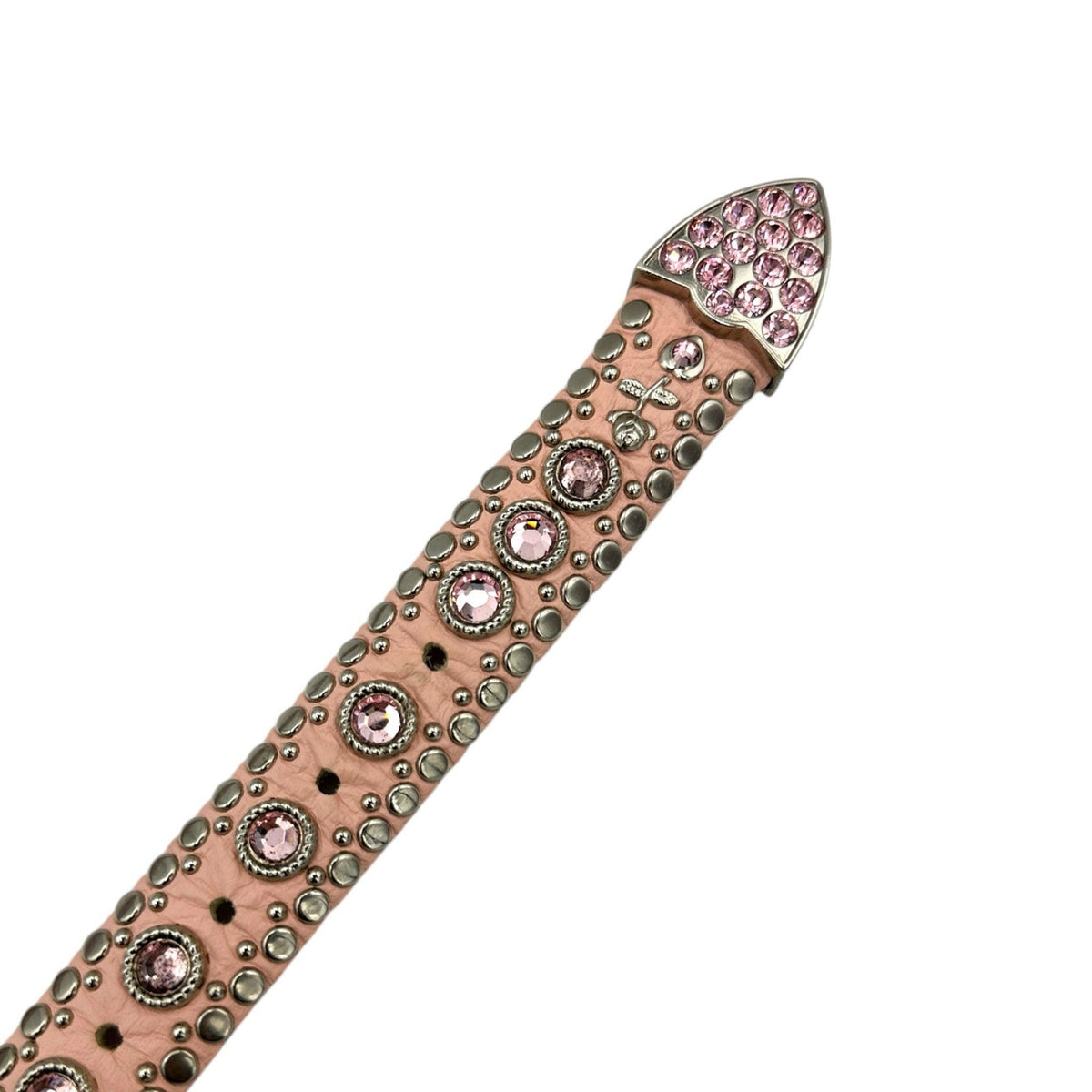 AccessoriesKippys Pink Leather Western Statement Belt Y2k Crystal Buckle Size 32