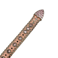 AccessoriesKippys Pink Leather Western Statement Belt Y2k Crystal Buckle Size 32