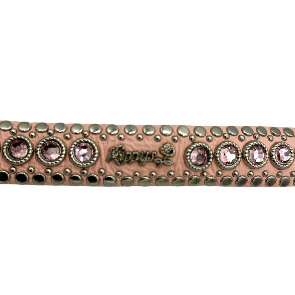 AccessoriesKippys Pink Leather Western Statement Belt Y2k Crystal Buckle Size 32