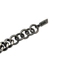 Lauren Stuart Sterling Silver Industrial ID Curb Chain Bracelet - 24 Wishes Vintage Jewelry