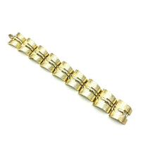 Lisner Classic Gold Modernist Link Bracelet - 24 Wishes Vintage Jewelry