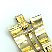 Lisner Classic Gold Modernist Link Bracelet - 24 Wishes Vintage Jewelry