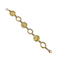 Liz Claiborne LCI Gold Reversible Cabochon Link Stacking Bracelet 24 Wishes Vintage Jewelry