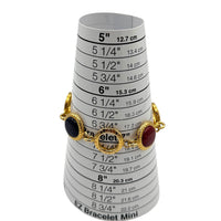 Liz Claiborne LCI Gold Reversible Cabochon Link Stacking Bracelet 24 Wishes Vintage Jewelry