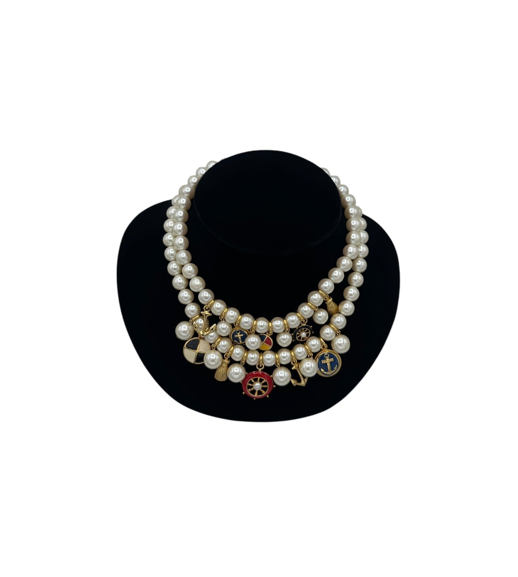 ★VINTAGE HOLLYWOOD★ Double Ring Pearl Necklace_VH2479NE007 VINTAGE HOLLYWOOD】Double Ring Pearl Necklace_VH2479NE007M