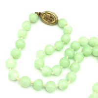 Marvella Faux Light Green Jade Bead Layering Necklace - 24 Wishes Vintage Jewelry