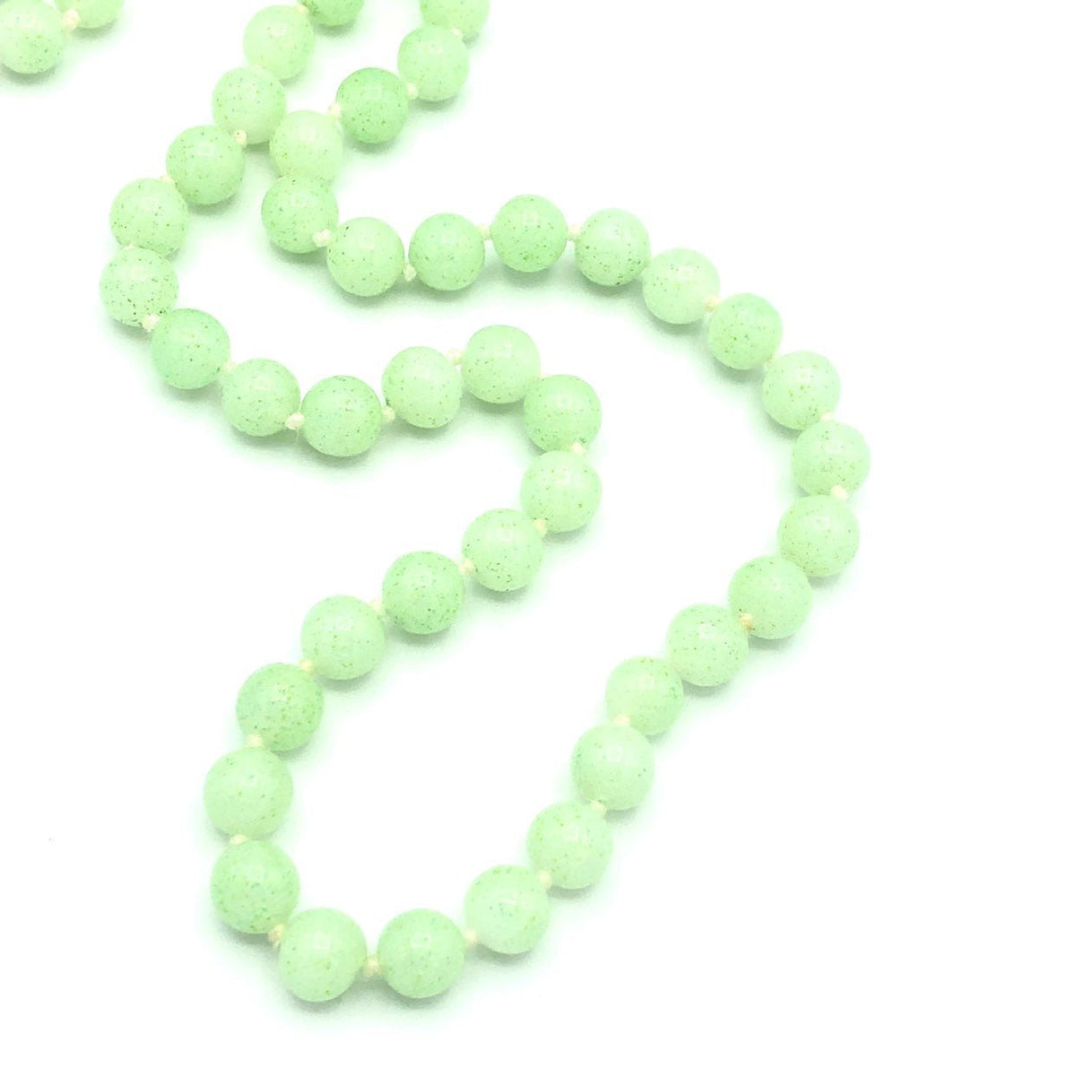 Marvella Faux Light Green Jade Bead Layering Necklace - 24 Wishes Vintage Jewelry