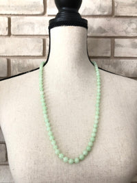 Marvella Faux Light Green Jade Bead Layering Necklace - 24 Wishes Vintage Jewelry