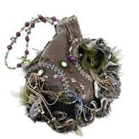 AccessoriesMary Frances Purple Velvet Floral Beaded Victorian Revival Handbag Vintage Purse
