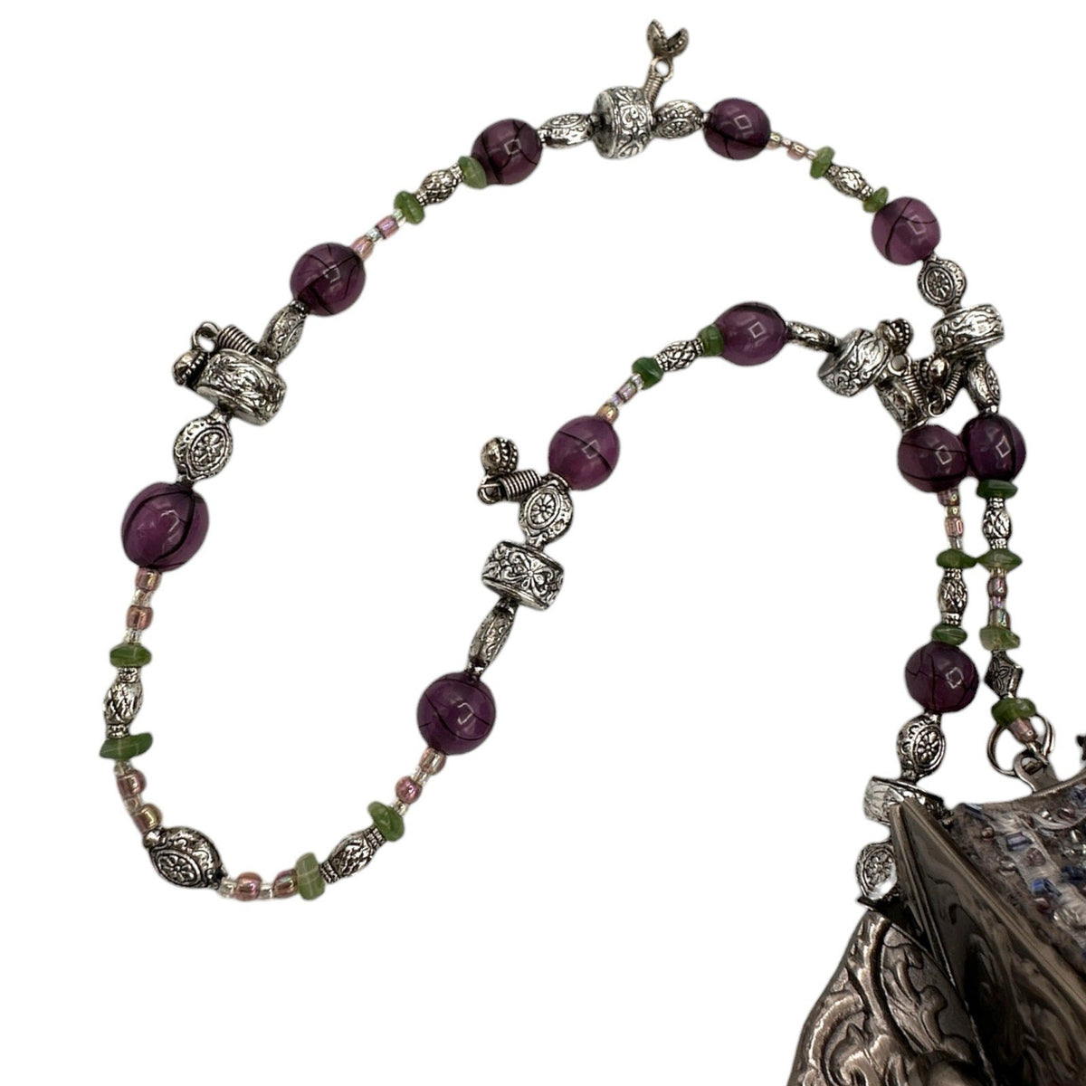 AccessoriesMary Frances Purple Velvet Floral Beaded Victorian Revival Handbag Vintage Purse