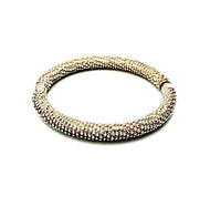 Milor Sterling Silver Hinged Vintage Bangle Bracelet - 24 Wishes Vintage Jewelry