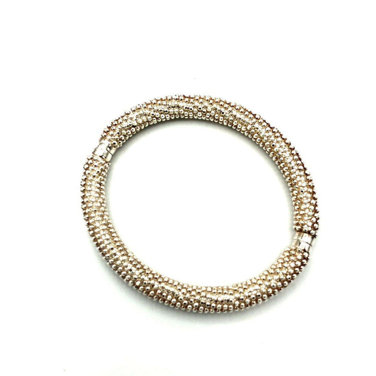 Milor Sterling Silver Hinged Vintage Bangle Bracelet - 24 Wishes Vintage Jewelry