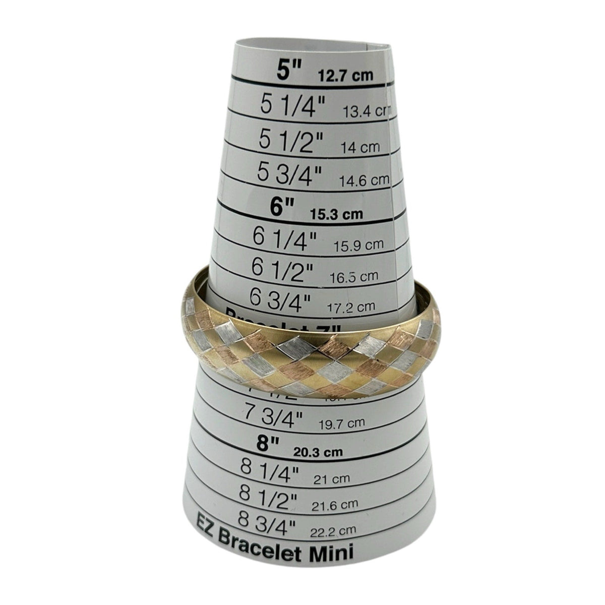 BraceletsMixed Metals Sterling Silver Quilted Basket Weave Bangle Bracelet