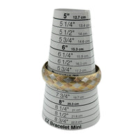 BraceletsMixed Metals Sterling Silver Quilted Basket Weave Bangle Bracelet