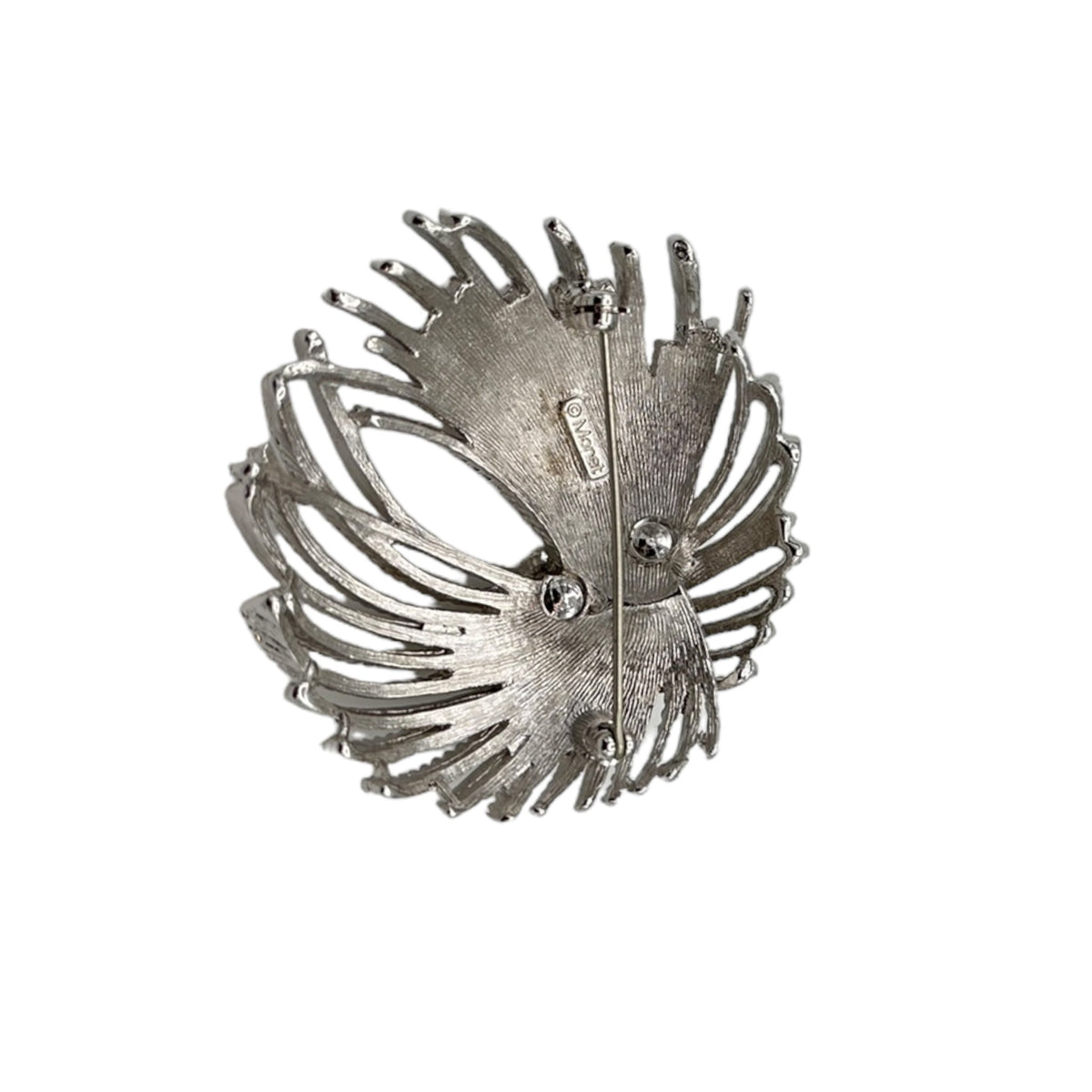 Monet Classic Silver Mirador Firework Brooch - 24 Wishes Vintage Jewelry