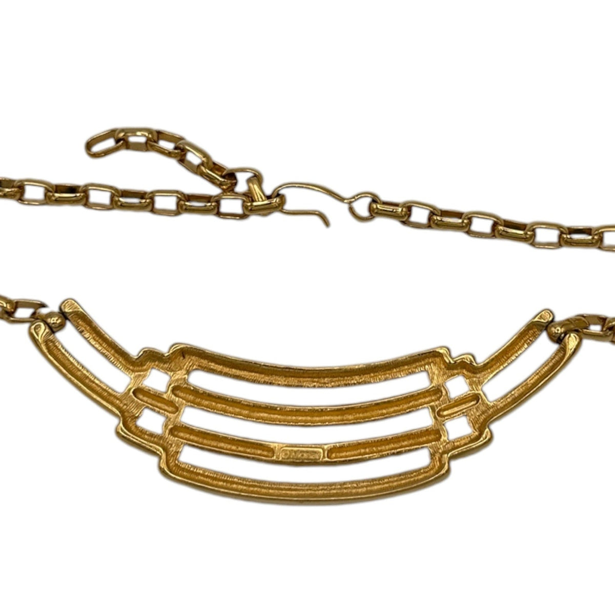 Necklaces & PendantsMonet Gold Geometric Pendant Necklace Signed Designer Vintage
