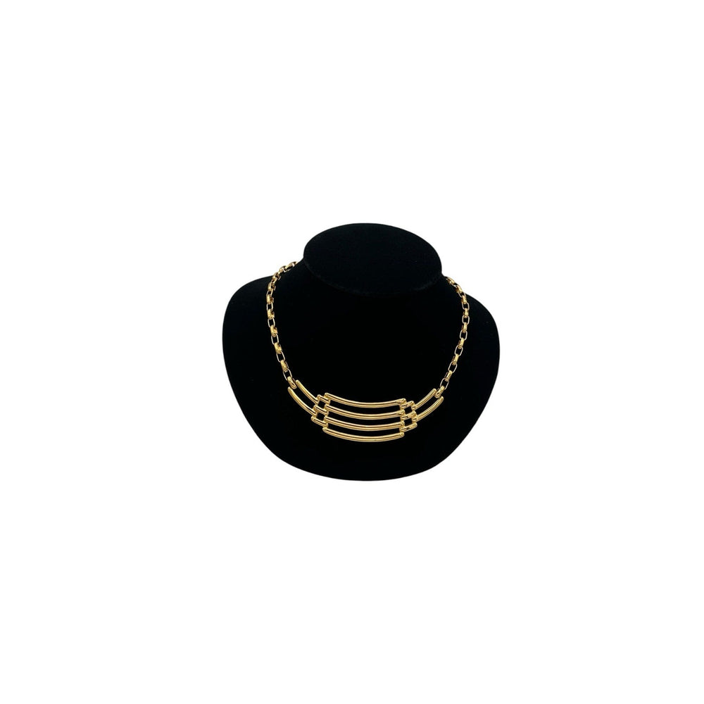 Necklaces & PendantsMonet Gold Geometric Pendant Necklace Signed Designer Vintage