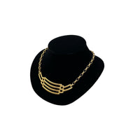 Necklaces & PendantsMonet Gold Geometric Pendant Necklace Signed Designer Vintage