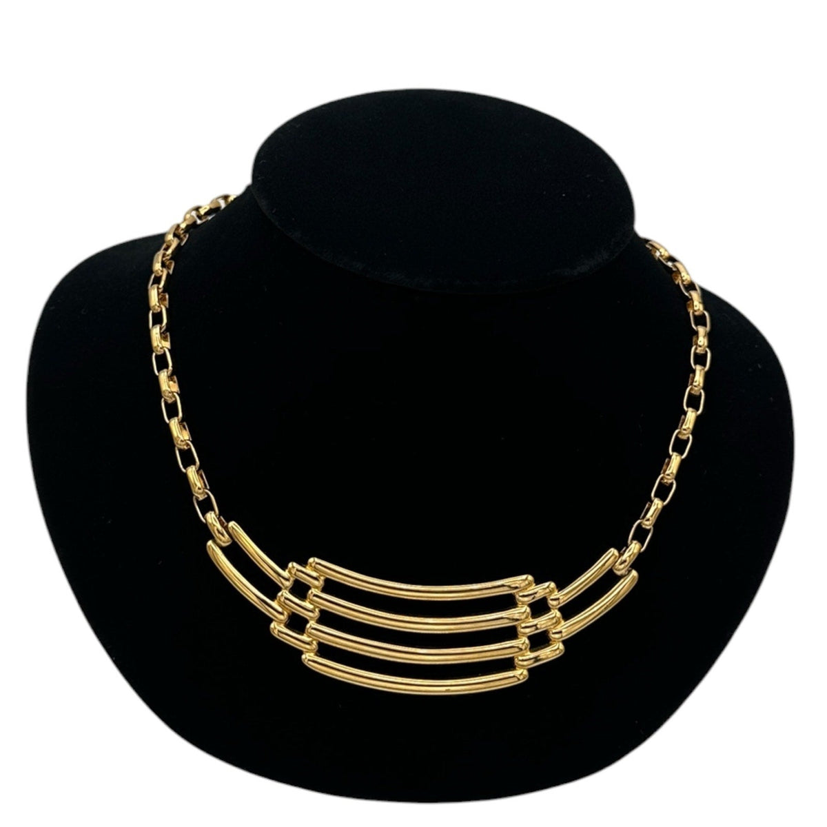Necklaces & PendantsMonet Gold Geometric Pendant Necklace Signed Designer Vintage
