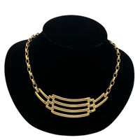 Necklaces & PendantsMonet Gold Geometric Pendant Necklace Signed Designer Vintage