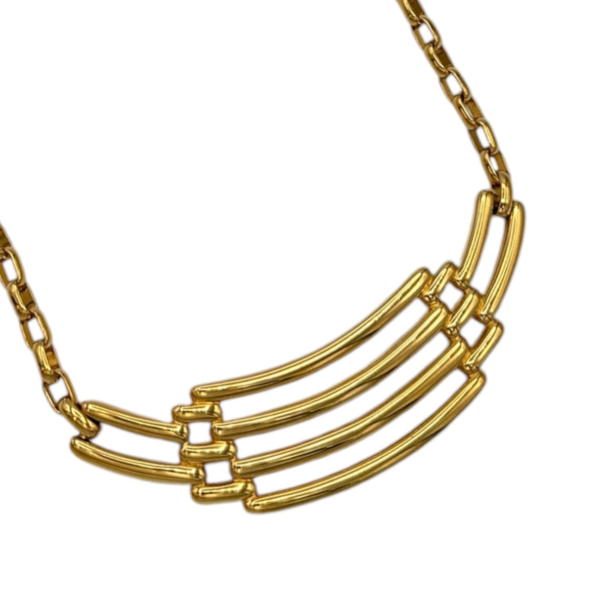 Necklaces & PendantsMonet Gold Geometric Pendant Necklace Signed Designer Vintage