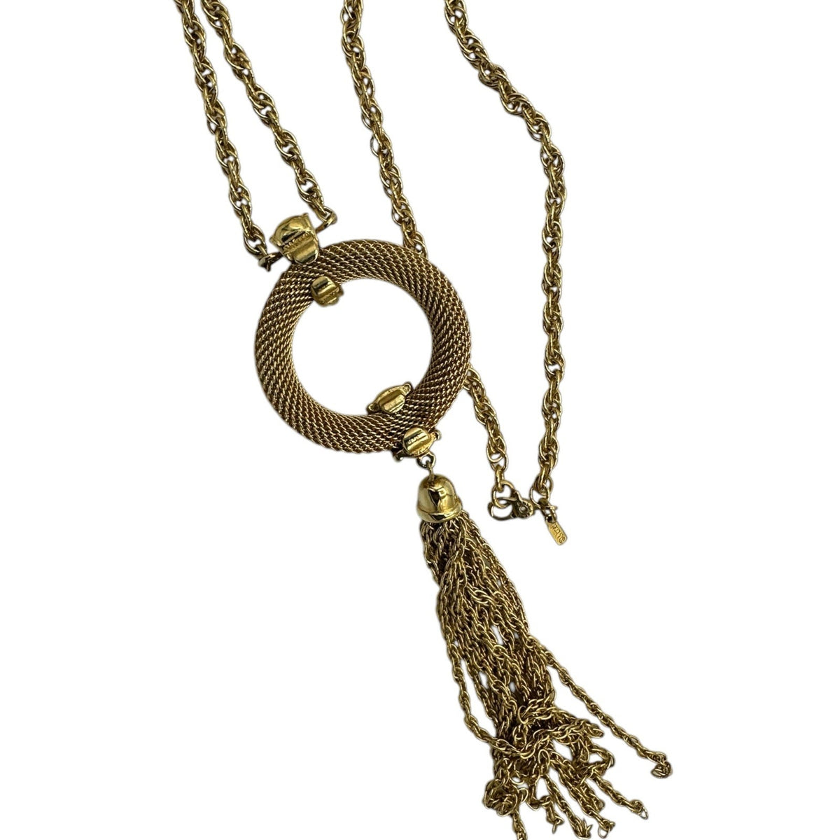 Necklaces & PendantsMonet Gold Tassel Circle Pendant Necklace