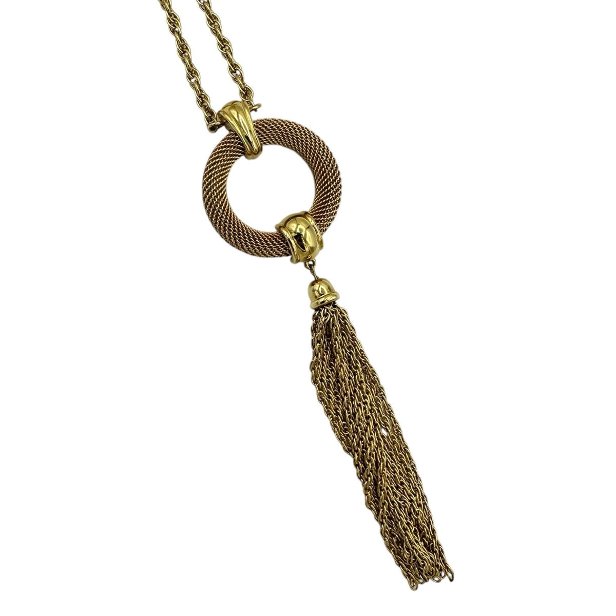 Necklaces & PendantsMonet Gold Tassel Circle Pendant Necklace