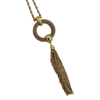 Necklaces & PendantsMonet Gold Tassel Circle Pendant Necklace