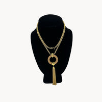 Necklaces & PendantsMonet Gold Tassel Circle Pendant Necklace