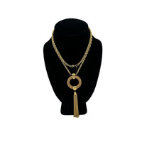 Necklaces & PendantsMonet Gold Tassel Circle Pendant Necklace