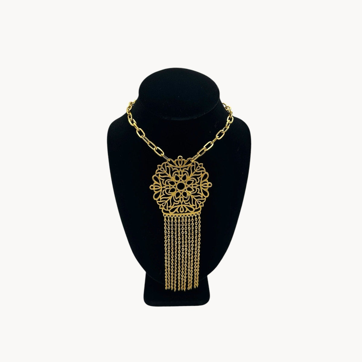 Monet Gold Tree of Life Filigree Pendant Necklace