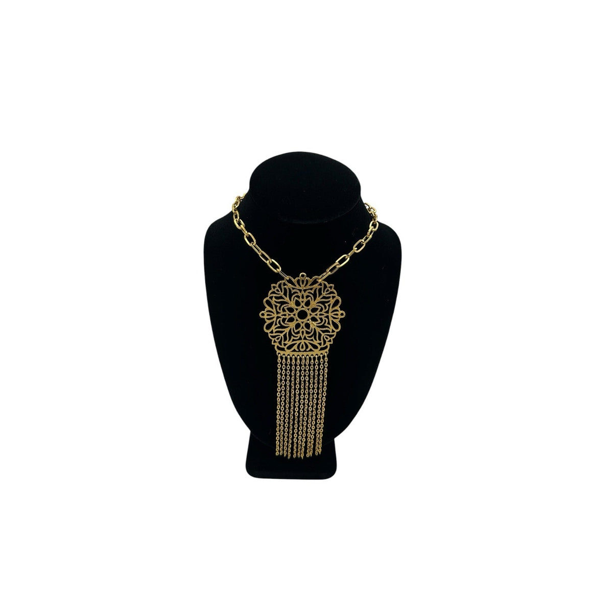 Monet Gold Tree of Life Filigree Pendant Necklace
