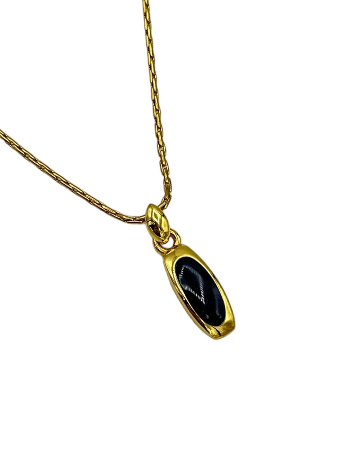 Monet Jewelry Gold Adjustable Chain Blue Enamel Vintage Pendant - 24 Wishes Vintage Jewelry