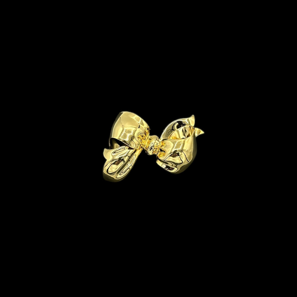 Monet Large Gold Three - Dimensional Bow Vintage Brooch Pin - 24 Wishes Vintage Jewelry