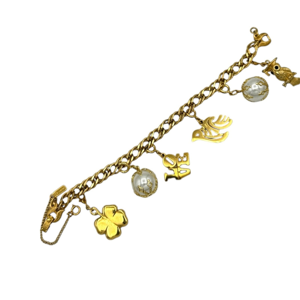BraceletsMonet Vintage Gold Charm Bracelet