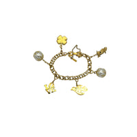 BraceletsMonet Vintage Gold Charm Bracelet