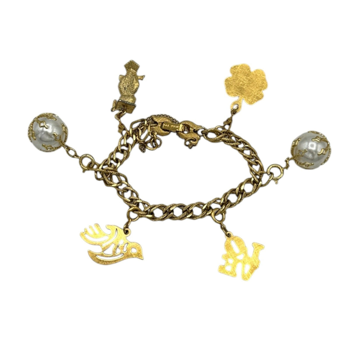 BraceletsMonet Vintage Gold Charm Bracelet