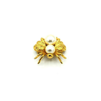 Napier Gold Bee Pearl Brooch - 24 Wishes Vintage Jewelry