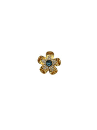 Napier Gold Layered Petite Flower Brooch - 24 Wishes Vintage Jewelry