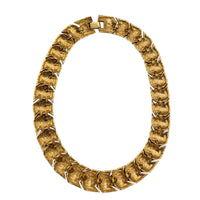 Napier Gold Textured Basket Weave Link Classic Chain Necklace