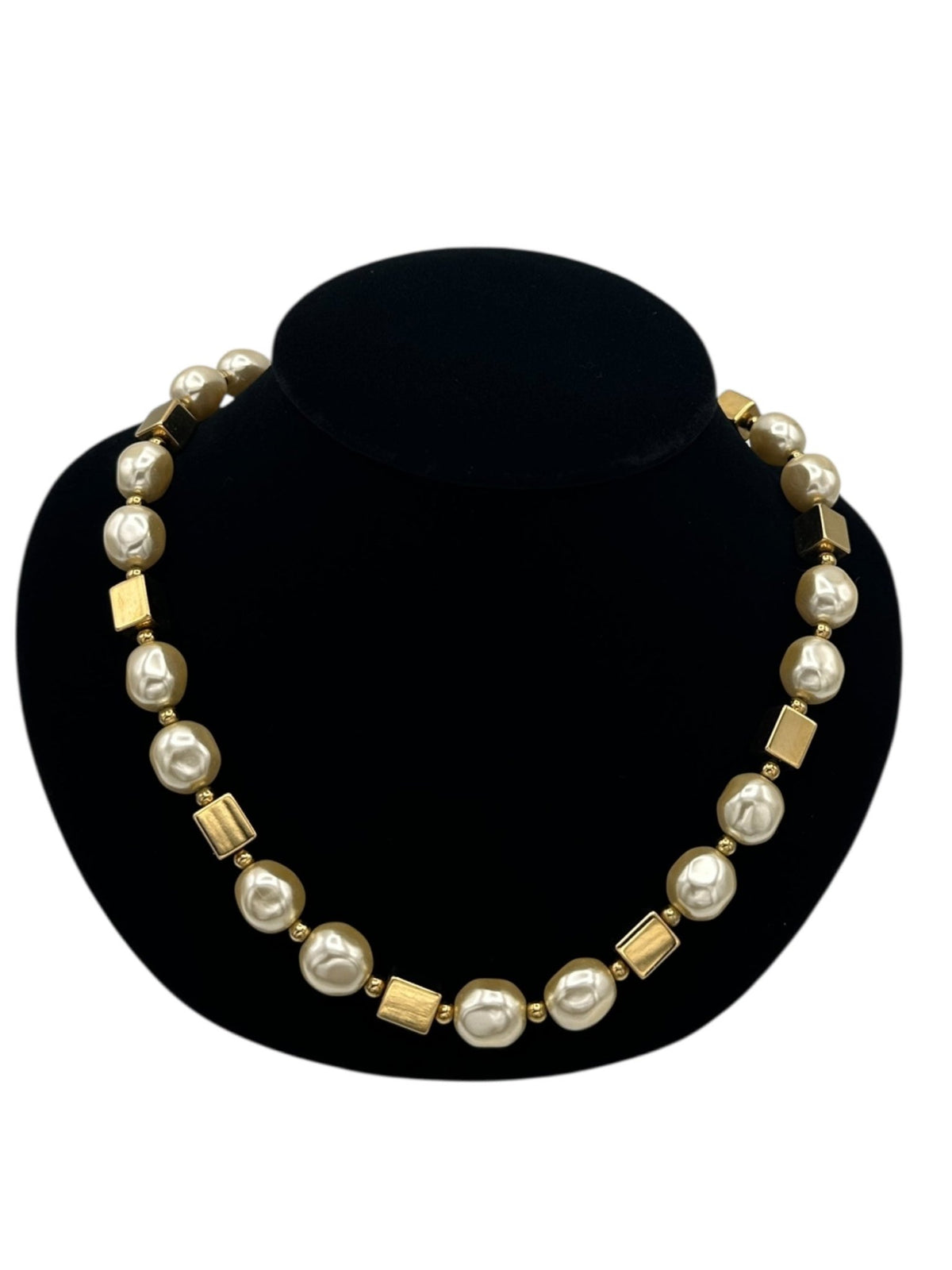 Napier Long Pearl Gold Bead Layering Necklace - 24 Wishes Vintage Jewelry