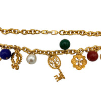 Necklaces & PendantsNapier Scarborough Heraldic Charm Necklace Gold Link Chain 1990s Signed