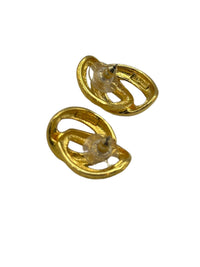 Napier Vintage Jewelry Gold Double Link Pierced Earrings - 24 Wishes Vintage Jewelry