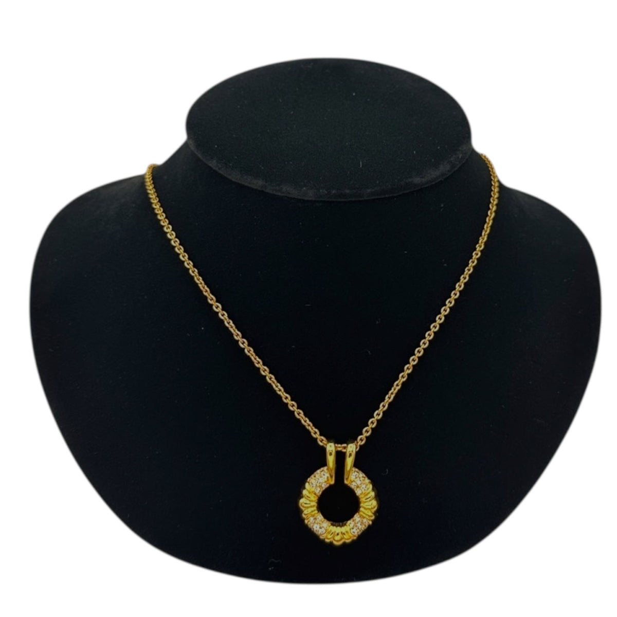 Nolan Miller Classic Gold Rhinestone Necklace Long Chain 24 Wishes Vintage Jewelry