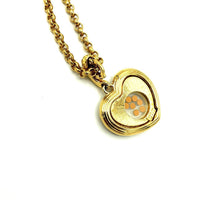 Nolan Miller Gold Long Layering Chain Rhinestone Heart Pendant - 24 Wishes Vintage Jewelry